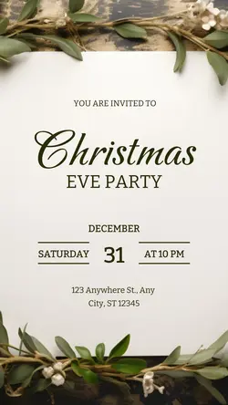 Chirstmas Eve Party Invitation Instagram Story