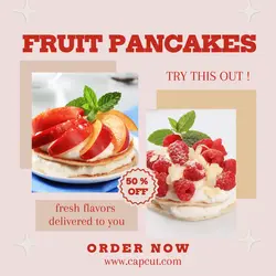 Food & Beverage Fruit Pancakes Instagram post