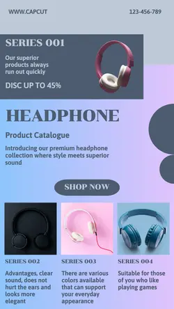 ELECTRONIC HEADPHONE CATALOG INSTAGRAM STORIES PRO