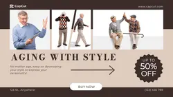 Fashion Industry Elderly Promotion Twitter Post