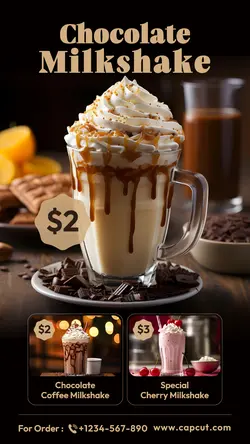 Food & Beverage Milkshake Instagram Story