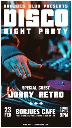 Disco Night Party Flyer Instagram Story