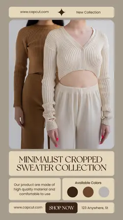 Fashion Cropped Sweater Instagram Story