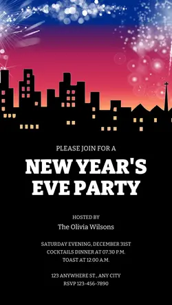 New Year's Party Invitaion Instagram Story