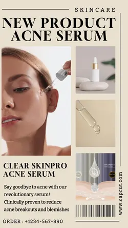 beauty care acne serum instagram story