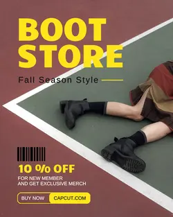 Fashion Industry Boots Promotion Instagram Post