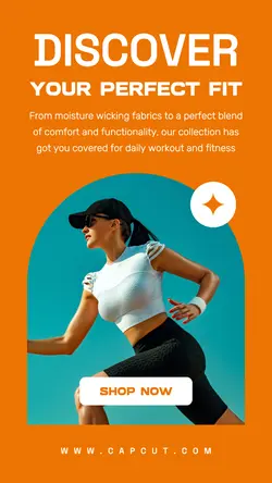 Orange Modern Activewear Instagram Story