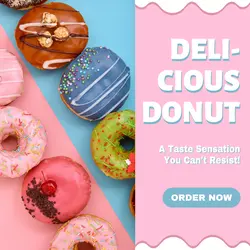 Pink donut promotion instagram sale