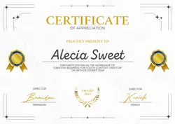 Modern Elegant Certificate Design