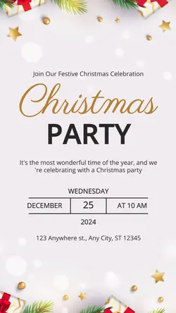 Christmas Party Invitation Instagram Story
