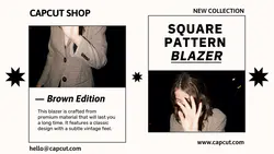 Fashion Blazer Display Product Twitter Post