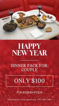 Happy New Year Dinner Price Instagram Story