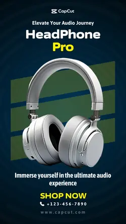 Electronic Headphone Pro Display Instagram Story