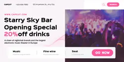 Entertainment Bar Themed event Modern