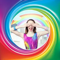 Non-Marketing IG Profile Photo Rainbow Round