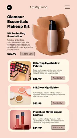 Makeup Kit Pricelist Instagram Story Pink
