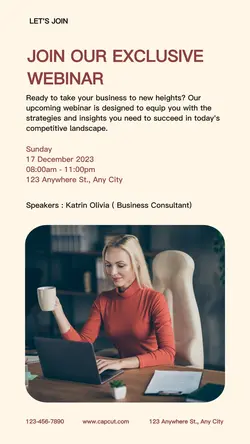 Business Webinar Promotion Instagram Story