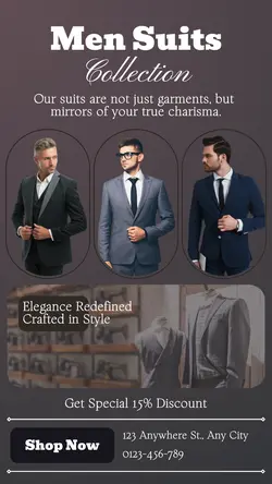 Fashion Men Suits Instagram Story
