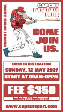 Sport Baseball Club Registration Instagram Story