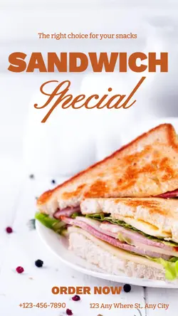 Food & Beverage Sandwich Instagram Story