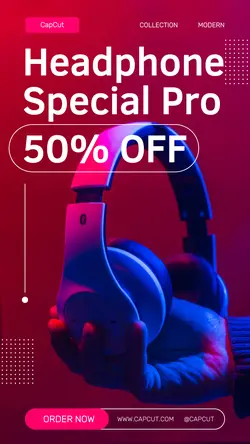 Headphone Special Offer Modern Tiktok Post