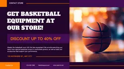 Basketball Equipment Promotion Facebook Ad