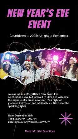 New Year's Eve Event Instagram Story