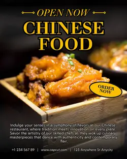 Chinese Food Grand Opening Instagram Post