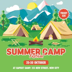 Summer Camp Festival Instagram Post