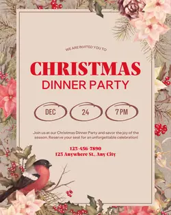 Christmas Party Invitation Instagram Portrait