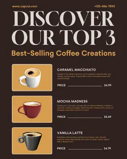 Food and Beverage Best Selling Coffee Sale Instagram Post