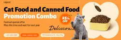 Cat Food and Canned Food banne Promotion business 