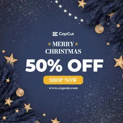 Blue Christmas Sale Template