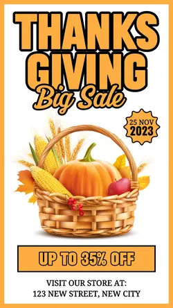 Thanksgiving Big Sale Promotion Instagram Story