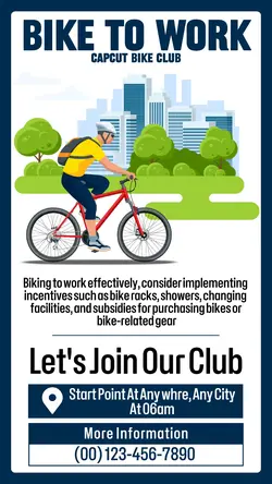Bike To Work Club Information Instagram Story
