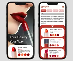 beauty cosmetic lipstick product display phone
