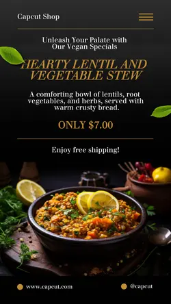 Vegetarian Food Promotion Instagram Story