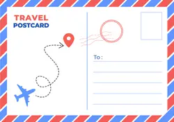 Non-marketing Postcard, Travel postcard