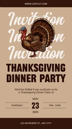 Thanksgiving Dinner Invitation Instagram Story