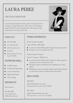 Business Resume Creative Designer