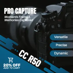 E-commerce Electronics Camera Product Display Black