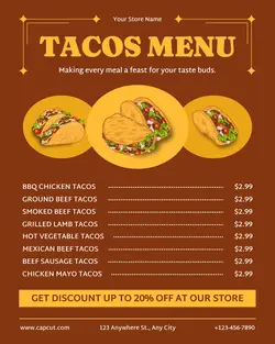 Tacos Menu Promotion Instagram Post
