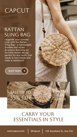 Fashion Sling Bag Product Display Sale Instagram/Tiktok Post