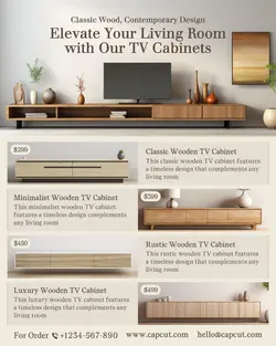 Furniture Wooden TV Cabinets Instagram Portrait
