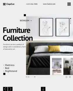 Household Mattress Bed Nightstand Show Minimal