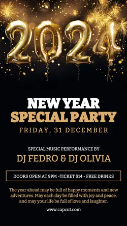 Happy New Year Party Instagram Story