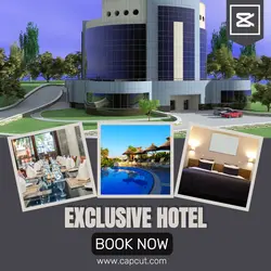 Gray Blue Exclusive Hotel Instagram Post