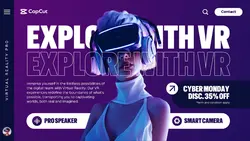 Purple Modern Virtual Reality Black Friday Sale Website