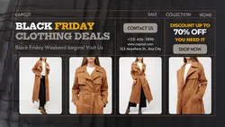 Black Friday Clothing Sale Twitter post