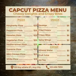 Food Pizza Menu Instagram Post